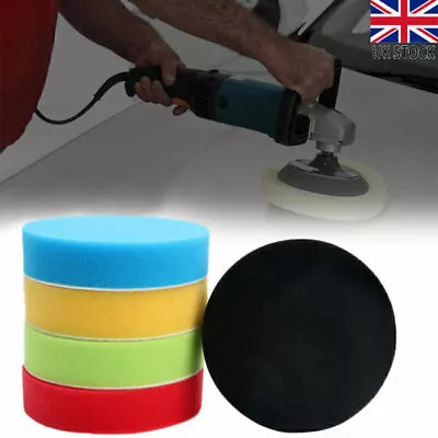 5Pcs 6inch 150mm Car Polishing Pads Polish Pad Polisher Buffer Waxing Sponge UK • £7.79