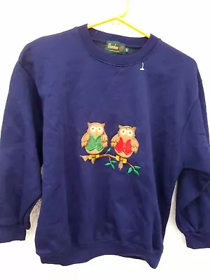£17.50 • Buy  Genuine🦉 Bracken Countrywear Navy Sweatshirt  Owl  🦉🦉🦉🦉Embroidered • S🦉