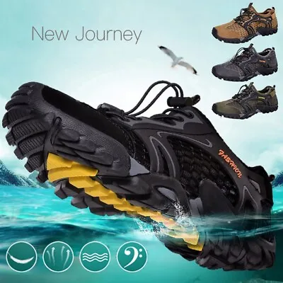 Mens Quick Dry Water Shoes Outdoor Trekking Beach Non-slip Wading Sneakers Size • $27.05