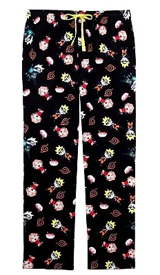 Naruto Shippuden Chibi Sleep Pajama Pants Lounge Shippuden Mens S XL Anime Kanji • $26.88