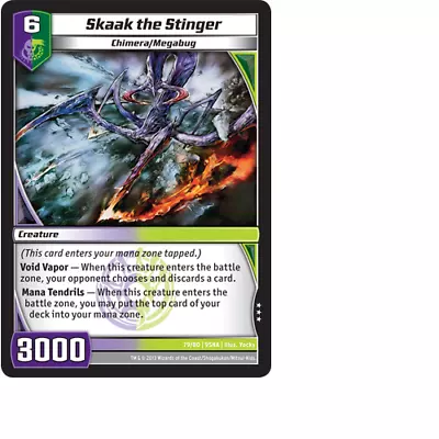 Kaijudo X3 SKAAK THE STINGER Rare #79/80 9SHA (Playset) Shattered Alliances 2013 • $1.03