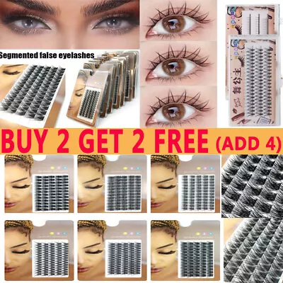 60/70 Cluster 3D False Eyelashes Individual Eye Lashes C Curl Knotted/Knot Free • $6.98