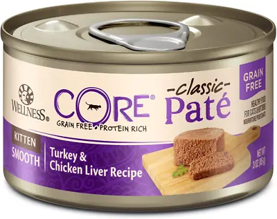 $33.99 • Buy Wellness Core Natural Grain Free Wet Canned Cat Food Kitten Turkey  Chicken Liv