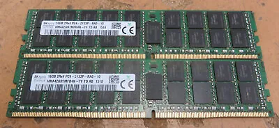 Hynix 2 X 16GB DDR4 2Rx4 PC4-2133P Server Memory RAM HMA42GR7MFR4N-TF • $29.99