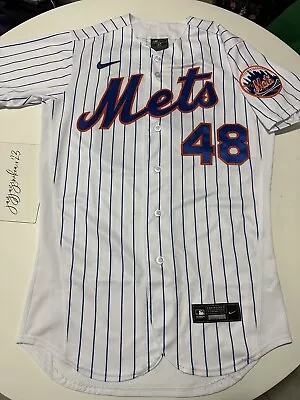 Nike Authentic Jacob DeGrom On Field New York Mets Jersey Sz 40 Medium • $125