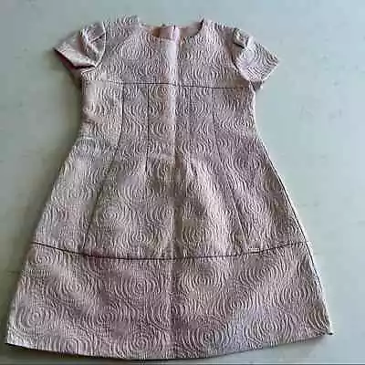 Mayoral Girls Pink Gold Thread Jacquard Special Occasion Dress Size 5 • $29.95