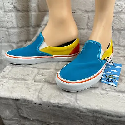 Vans Homer Simpsons Slip-Ons Pro Mens Shoes Size 9.5 New W/ Tag Bart Colorblock • $157.31