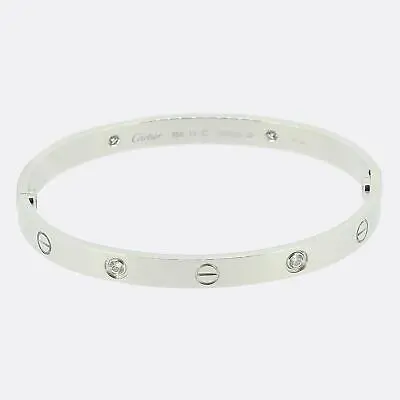 Cartier Four Diamond LOVE Bangle Size 19 • £9625