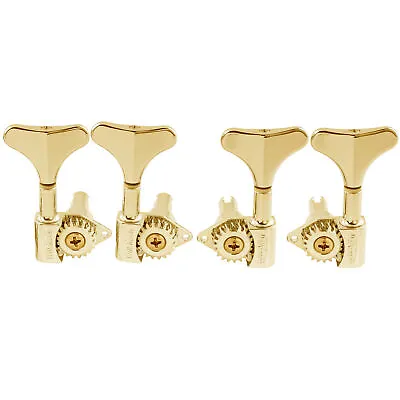 Wilkinson Gold 2R2L 20:1 Machine Head Tuning Peg Tuner Set For Ibanez Style Bass • $75.56