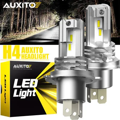 AUXITO Pair H4 Headlight Globe Light LED 6500K High Low Beam Bulbs Kit White • $36.99