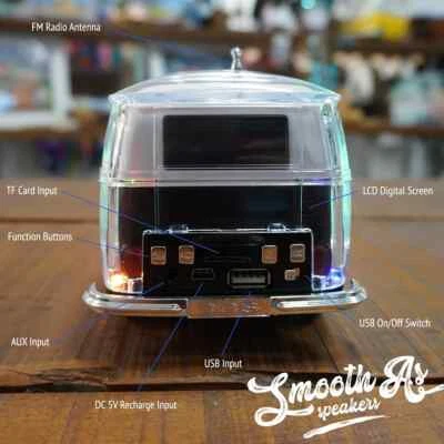 $49 • Buy Bluetooth Kombi Speaker, FM Radio, USB, Rechargeable Battery-AU Stock-2 COLOURS