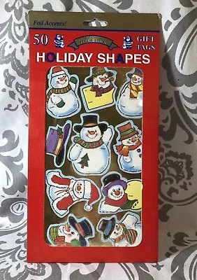 50 Labels In SEALED Package Of Vintage Christmas Tags Holiday Shapes Gift Tags • $7.99