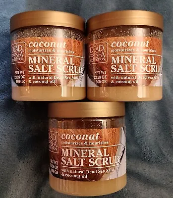 3 PACK Dead Sea Collection Coconut Moisturize Nourishes Mineral Salt Scrub 23 Oz • $29.99