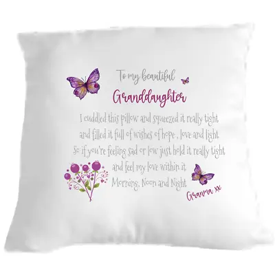 £11.99 • Buy Granddaughter Cuddle Cushion Pillow Gift Idea Sending Love Personalised
