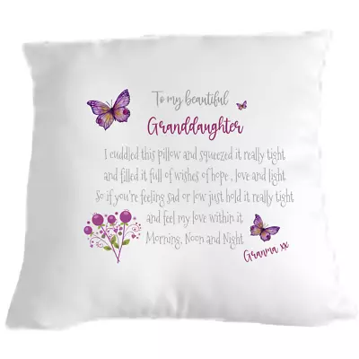 £11.99 • Buy Granddaughter Cuddle Cushion Pillow Gift Idea Sending Love Personalised