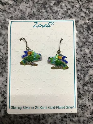 Zarah Sterling Silver Enamel Parrot Earring • $5.20