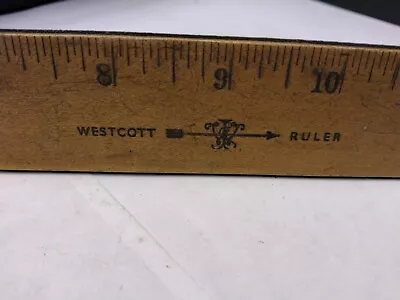 WESTCOTT RULER Vintage 18  Wooden Ruler MADE IN THE USA  2sided • $8.15