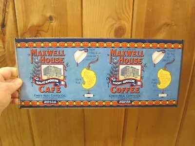 Vintage Maxwell House Coffee Tin Can Blank  B7227 • $17