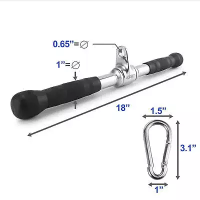 Cable Exercise Attachment D Handle Pull Down Accessories Straight Rotating Bar • $17.42