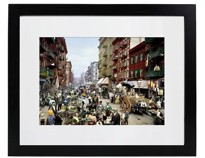 1900 Mulberry St New York City NYC Historic Matted & Framed Picture Photo • $59