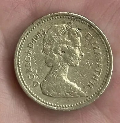 1983 Beautiful One Pound GB Queen Elizabeth II Rare DISCONTINUED Coin. Ungraded • $695