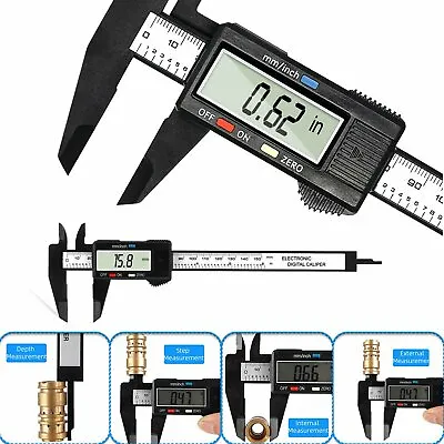 6''/150mm Electronic LCD Digital Vernier Caliper Micrometer Measure Gauge Ruler • $8.25