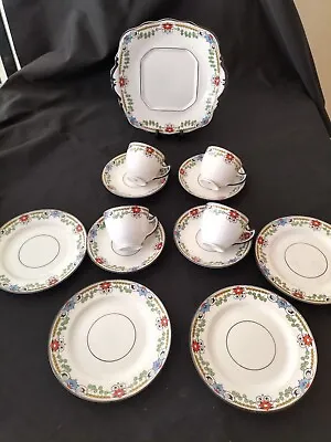 13 Piece Art Deco Balmoral China Tea Set C 1910 Redfern & Drakeford • £29.99