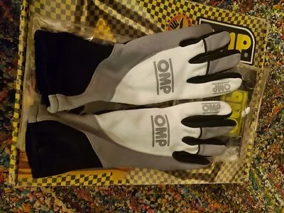 NEW OMP Racing Karting Gloves Gray/black/white - Size XS • $50