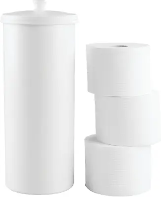 Kent Free Standing Toilet Paper Roll Holder For Bathroom Storage - White • $39.28