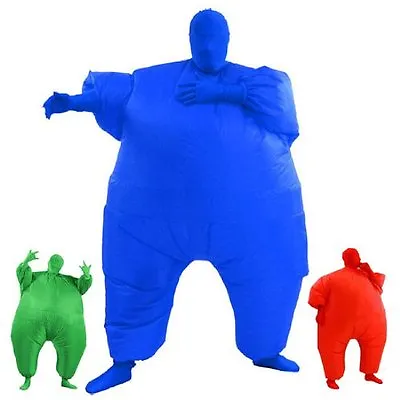 £24.99 • Buy AirSuits Inflatable Fat Chub Suit Fancy Dress Party Costume, Red, Green & Blue