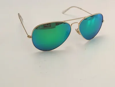 £24 • Buy Ray-Ban Sunglasses Aviator RB3025 112/19 Green 58mm Mirror Unisex Best Seller!