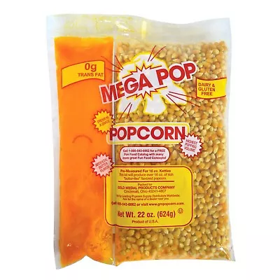 Gold Medal Mega Pop Corn Oil And Salt Kit (16 Oz. Kit 20 Ct.) *FREE SHIPPING* • $69