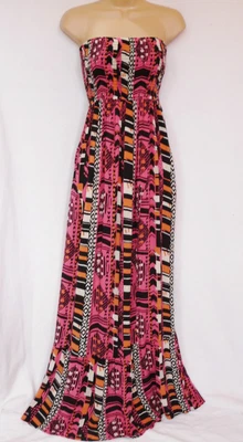 £13.99 • Buy BNWT NEXT Bandeau Boob Tube Cheesecloth Multi Print Aztec Maxi Summer Dress 6