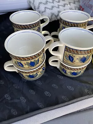 Mikasa Intaglio Arabella Cups Coffee Mugs CAC01 Set Of 4 Excellent • $15