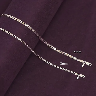 925 Sterling Silver Italian Mariner Link Chain Necklace For Women & Men | 3 Mm • $22.99