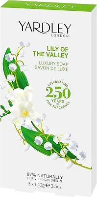 Yardley London Lily Of The Valley Soap 100 G 3-Unit Y7410053-6 • £12.12