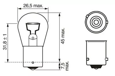 Bosch 1 987 302 213 Direction Indicator Bulb Fits BMW 3 Series 316g 318ti 323ti • $15.66