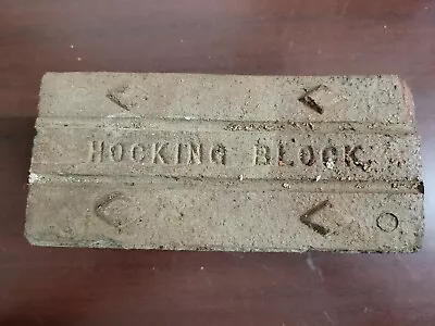 Vintage Hocking Block Brick Ohio-Made Clay Street Pavers 8.5 X 4 X 3.5  • $22