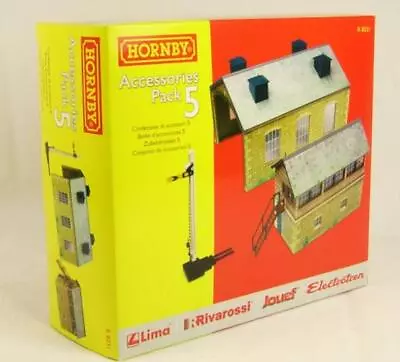 Hornby R8231 Trakmat Accessories Pack 5 Goods Shed Signal Box + Distant Signal • £36.99