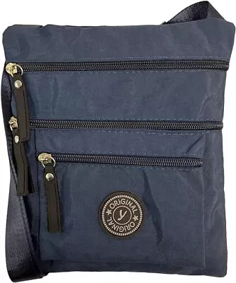 Nylon Crossbody Bag For Mobile Phone Wallet Purse Navy Grace 57 • £11.99