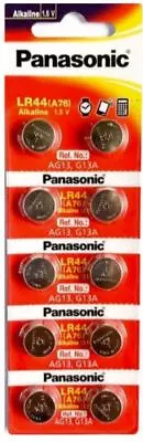 Genuine Panasonic LR44 Battery A76/AG13 Button Cell Batteries-Long Expiry 2026 • $3.55