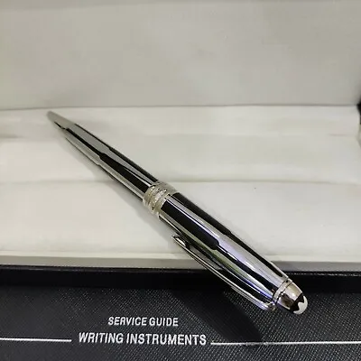 Luxury 163 Metal Series Black-Silver Stripes Color 0.7mm Nib Ballpoint Pen • $23.40