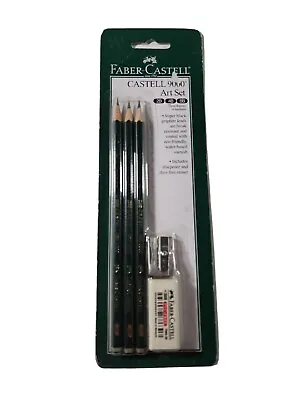 Graphite Pencil Art Set 3 Pencil Set Faber Castell 9000 • $9.43