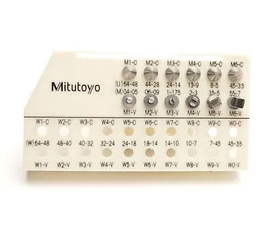 Mitutoyo 126-800 Micrometer V-Anvil Spindle Tip Set For Metric 60 Degree Thread • $549