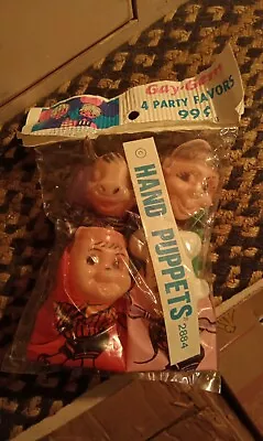 Vintage Gay-Gem Party Favors Hand Puppets #2884 NOS • $14.99