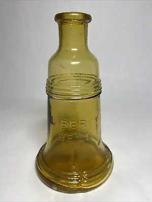 Vintage Amber LIBERTY BELL By WHEATON NJ Miniature Perfume Bottle 6” Tall • $15.30