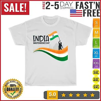 India Independence Day 15 August Indian Flag Patriotic Vintage T Shirt Men Women • $11.87