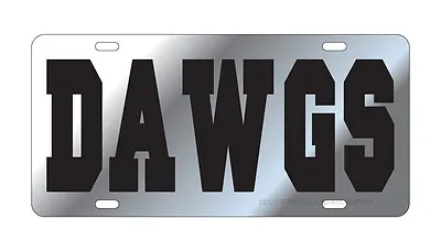 UGA GEORGIA Bulldogs Silver-Black  DAWGS  License Plate / Car Tag  • $24.95