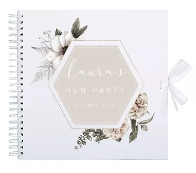 £15.99 • Buy Personalised Hen Party Scrapbook Photo Album, Hen Night Gift, Friend Gift