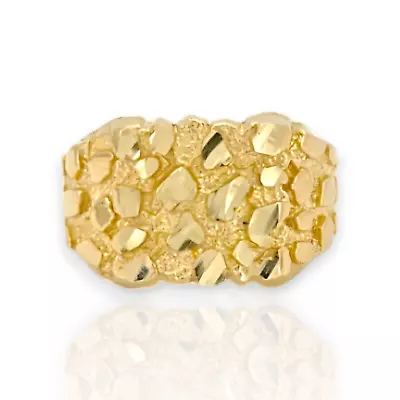 Medium Nugget Square Ring - 10K Yellow Gold • $159.99